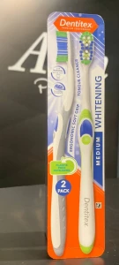 Dentitex Medium Whitening Toothbrush 2 Pack