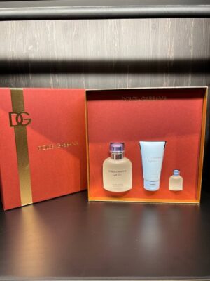 DOLCE & GABBANA LIGHT BLUE (M) SET EDT 75ML EDT 4.5ML SG 50ML
