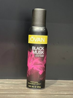 JOVAN BLACK MUSK (W) 150ML DEODORANT SPRAY